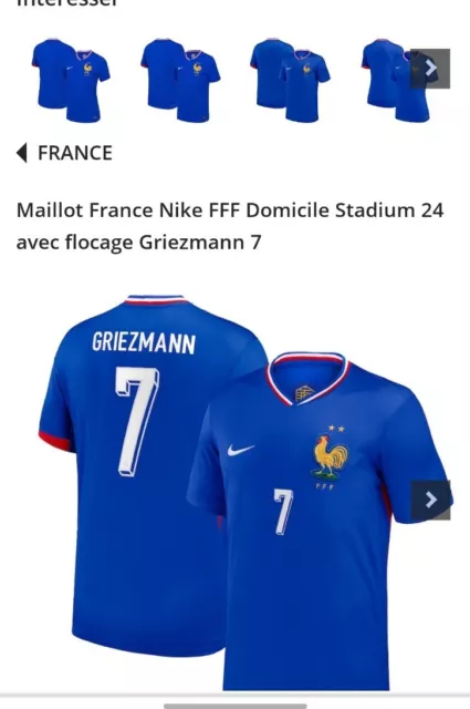 Maillot de foot de l'equipe de de France 2024