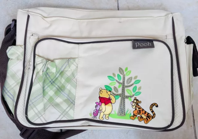 Disney Winnie the Pooh Diaper Bag Tiger Piglet beige front pockets side pockets