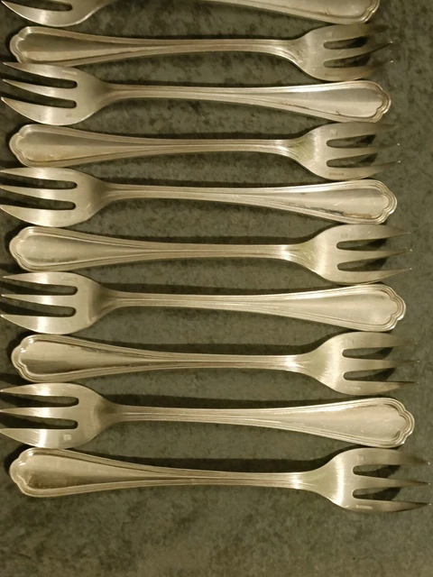 12 FOURCHETTES À gâteau en metal argenté Christofle EUR 29,00 - FR