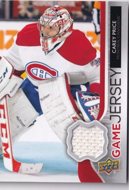 2014-15 Upper Deck Game Jerseys #GJCP Carey Price