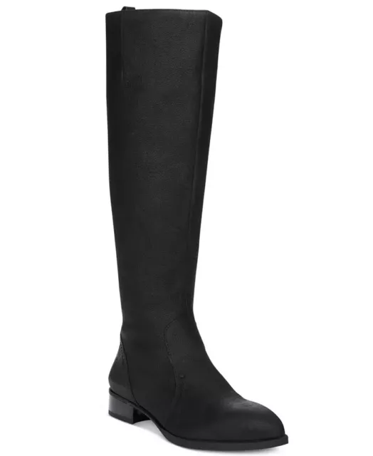 Nine West Nicolah Women's Size 7.5 M Black Leather Knee-High  Wide Boots