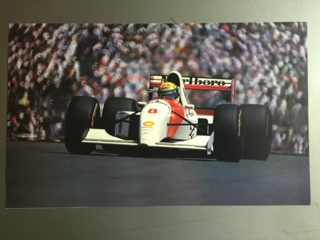 1994 Ayrton Senna’s McLaren Honda Formula 1 Race Car Picture, Print, Poster RARE