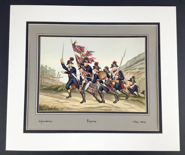 Antique Military Print Swiss Infantry Soldiers Battle Charge War Scene Berne