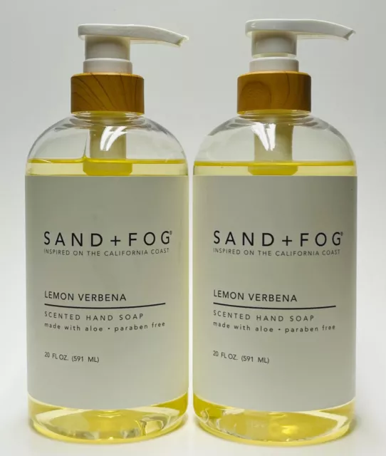 2 Sand Fog LEMON VERBENA Scented Liquid Hand Soap Wash Made With Aloe (20 fl oz)