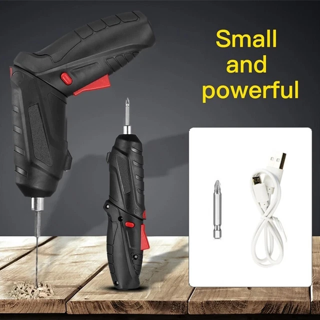 Elettrico Cacciavite Cordless 3.6V 50rpm Nero Elettrico Trapano Cacciaviti