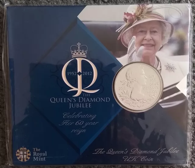 Queen Elizabeth II Diamond Jubilee 1952 - 2012 UK Royal Mint £5 pound coin