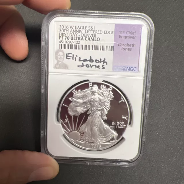 2016-W NGC PF70 Ultra Cameo American Silver Eagle Dollar FDOI JONES Denver $1
