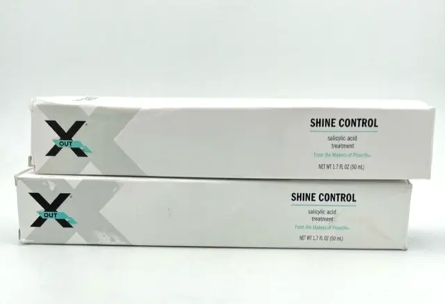 X-Out Shine Control Salicylic Acid Acne Treatment 1.7 oz Exp 10/22 Lot x2 sealed