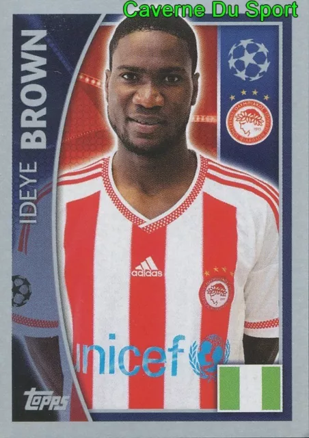 418 Ideye Brown Nigeria Olympiacos Fc Sticker Champions League 2016 Topps