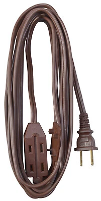 Master Electrician 09405ME 20 ft. Brown Vinyl Cube Tap Extension Cord