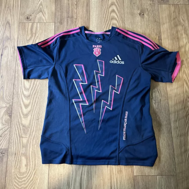 Stade Francais Paris Rugby Shirt 2011 - 2012 Away Jersey Adidas Mens Size Large