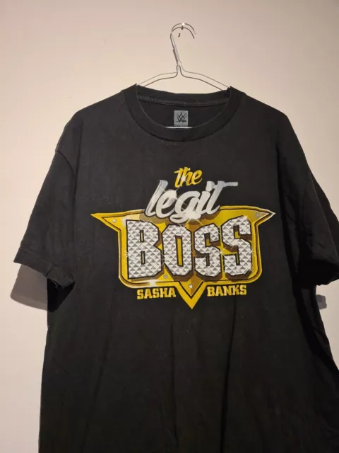 WWE Tshirt Sasha Banks The Legit Boss Large