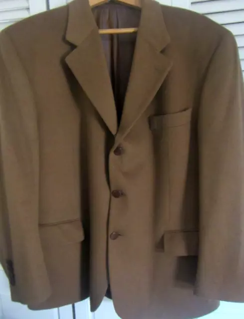 Vicuna Brown 100% Cashmere Blazer Sport Coat Jacket Lined Linea Due Size M - L