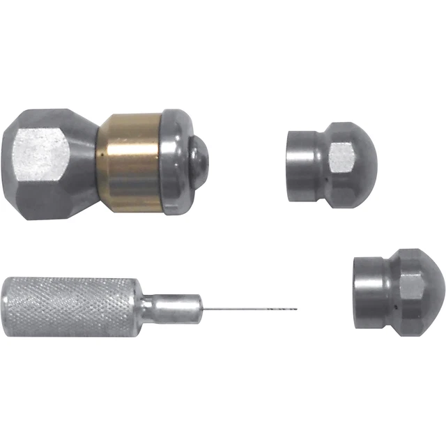 DTE Economy Sewer Jetting Nozzle Kit - 4-Pc 1/8in.