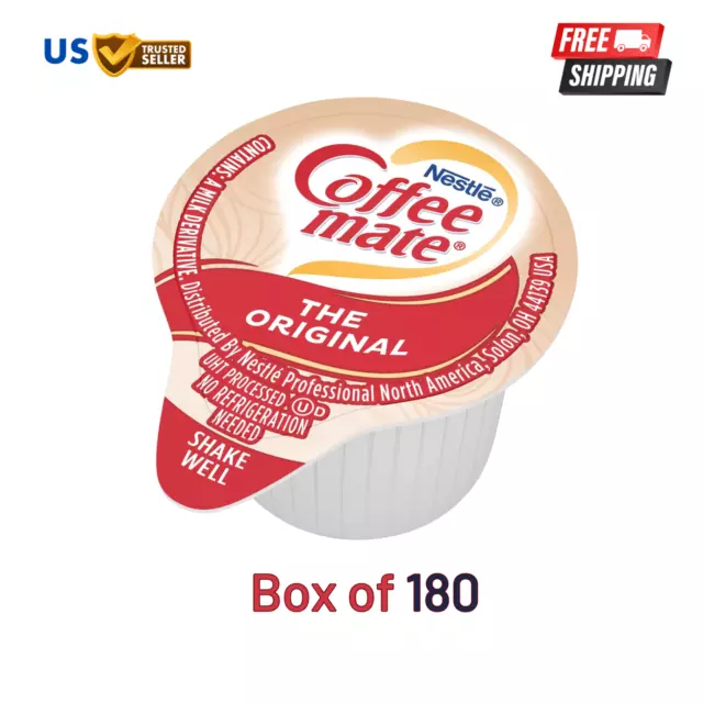 Nestle Coffee mate Coffee Creamer, Original, Liquid Creamer Singles - Box of 180