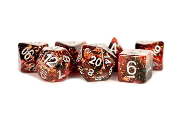 FanRoll by Metallic Dice Games 16mm Resin Polyhedral Dice Set: Etern (US IMPORT)