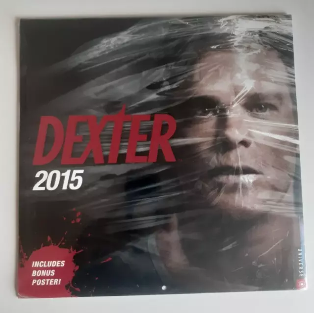 DEXTER Tv Series 2015 Calendar New/Sealed! Michael C Hall, Includes Bonus Poster