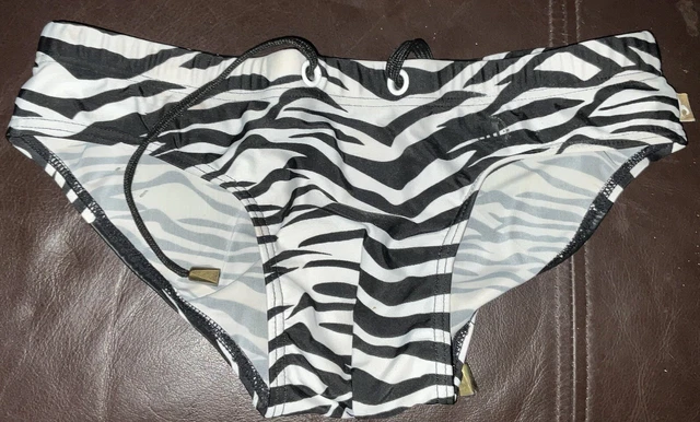 MARCUSE HERREN BADESLIPS XS gestreift Zebra Design EUR 32,69 - PicClick DE