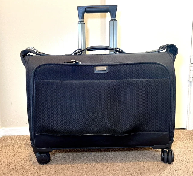 Hartman Deluxe Carry On Garment Bag Spinner Wardrobe Black Ballistic Nylon 21"