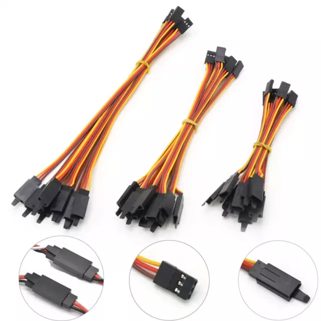 5 x Anti loose Servo Extension Leads Wire cable for RC Models JR Male to Female