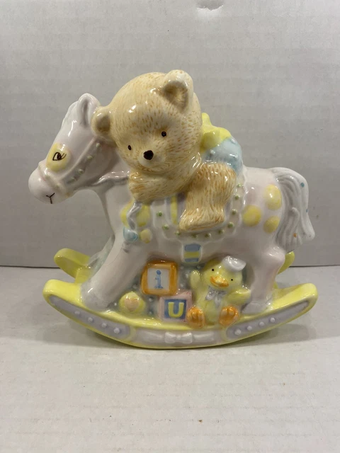 Teddy time ceramic piggy bank