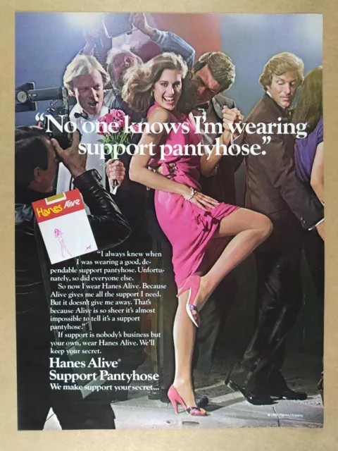 1986 PRINT AD - Hanes Alive Pantyhose hosiery girl sexy legs vintage  Advertising $6.99 - PicClick
