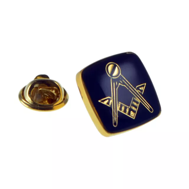 Gold Plated & Blue Masonic Lapel Pin Badge XNP241