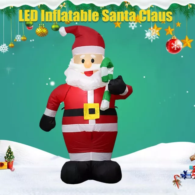 Garden Decoration Santa Claus LED Light Up Lighted Dolls Inflatable Model Toys