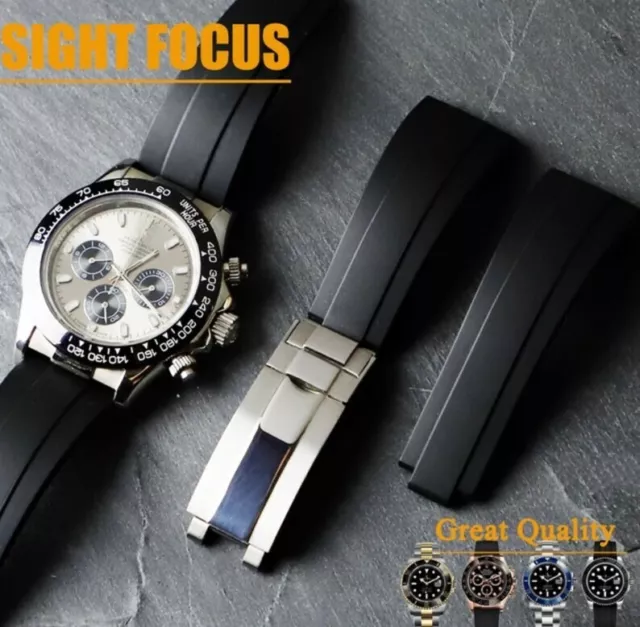 CINTURINO OROLOGIO GLIDELOCK 20 21 mm in Gomma per Cinturino