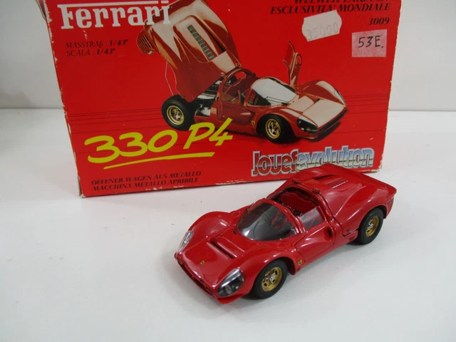 Miniature Ferrari P4 Jouef 1/43 - Voiture De Sport Rouge En Métal - Occasion
