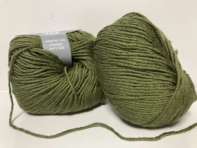 Lot De 10 Pelotes De Laine Mérinos 50% - Crème - Made In Italy - Pour Tricot/crochet