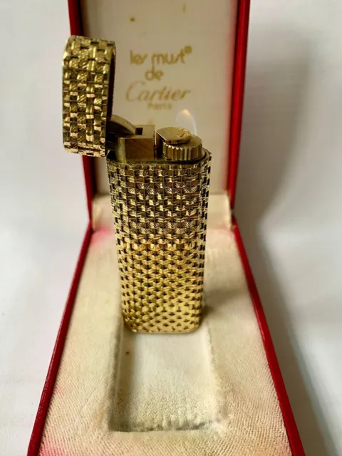 Accendino Cartier guscio ORO MASSICCIO lighter box gold solid