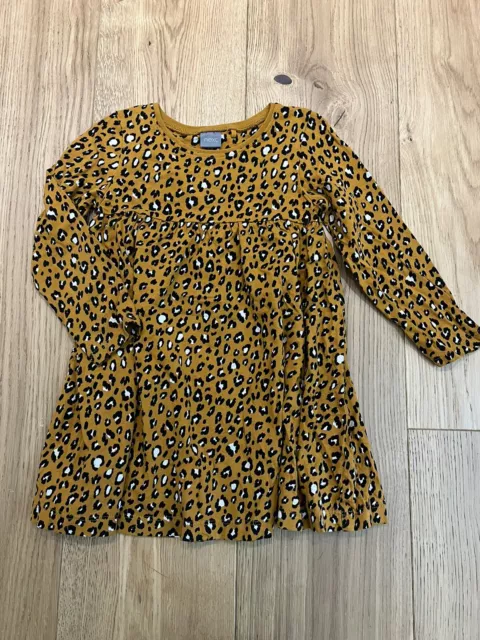 Next Leopard Print Long Sleeve Dress (Age 3-4) (P75)