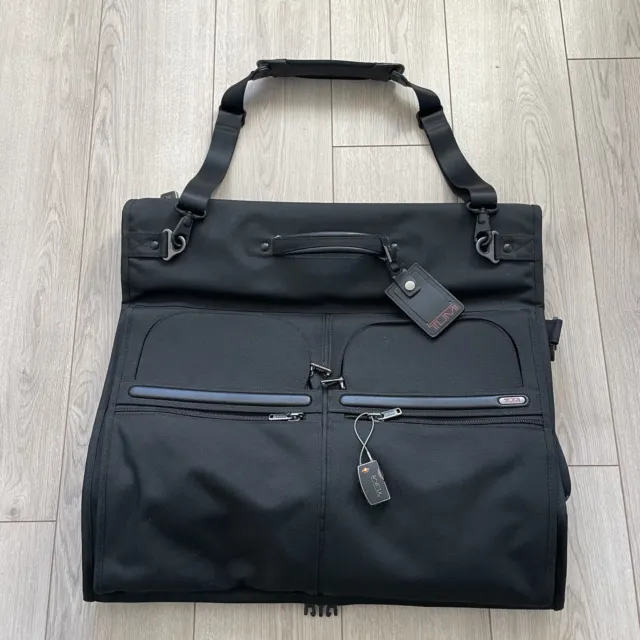 TUMI Alpha Classic Garment Bag Black Ballistic Nylon Bi-Fold 22134D4