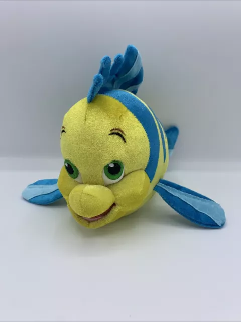 Disney Parks The Little Mermaid Flounder Yellow And Blue Fish Plush 10