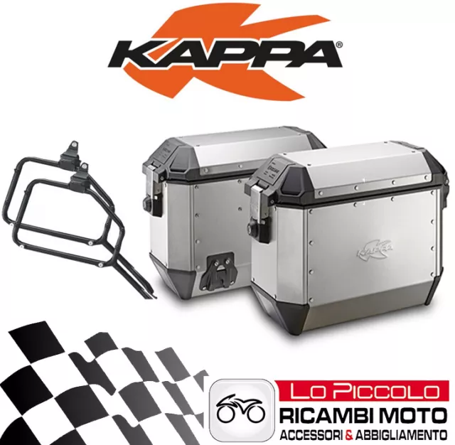Kappa Valigie Laterali Alluminio Kms36 + Staffe Honda Crf1000L Africa Twin 2016