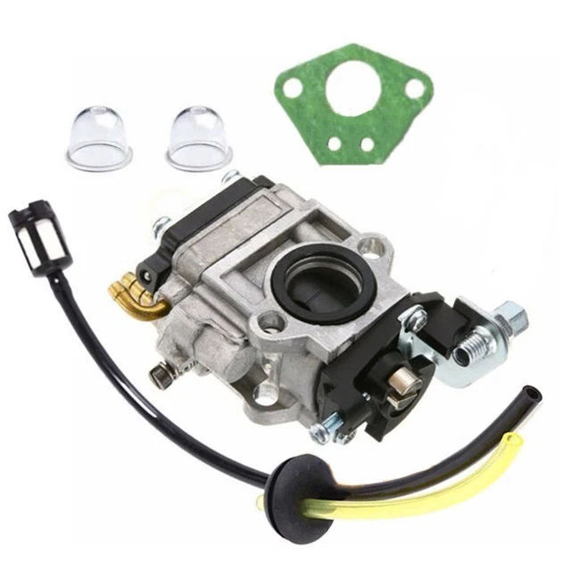 Carburateur Hicello 15mm Pour Débroussailleuse 43-52cc - Avec Joints, Membranes Et Pompe D’amorçage
