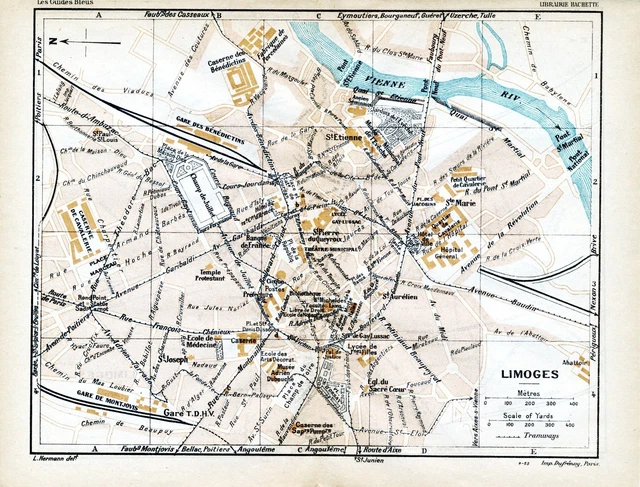 Plan De Ville De Munich De 1896 - Bauten 2 Avec Registre Routier - Lithographie Originale