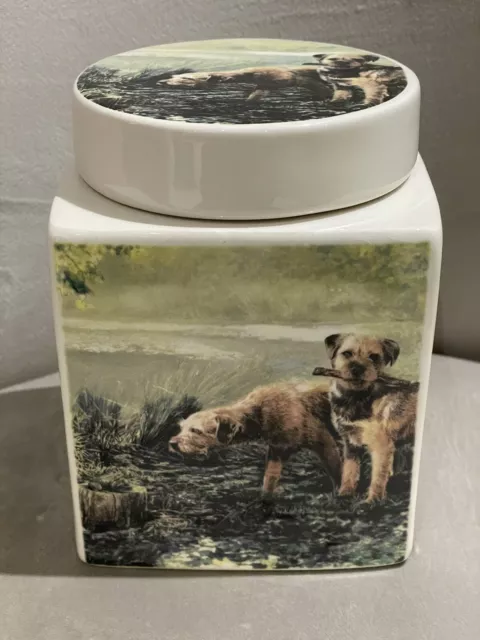 Border Fine Arts Border Terrier Dog Collection Muddy Waters Storage Jar Canister