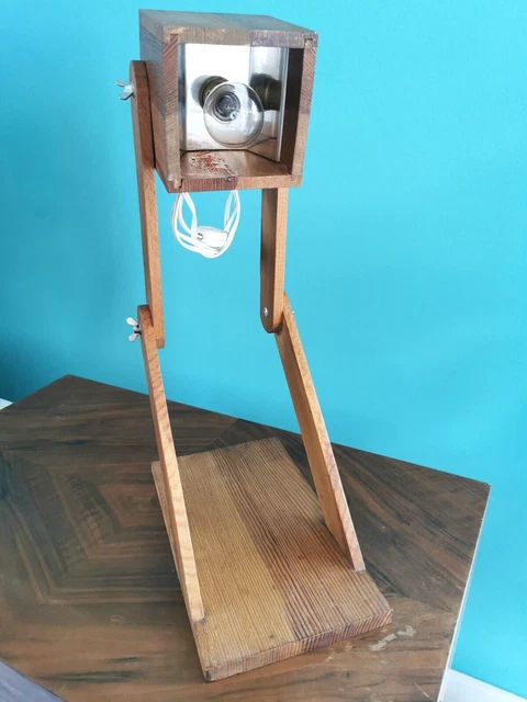 Lampe de Bureau Mid-Century en Bois de Pin par Bestform, 1960s en vente sur