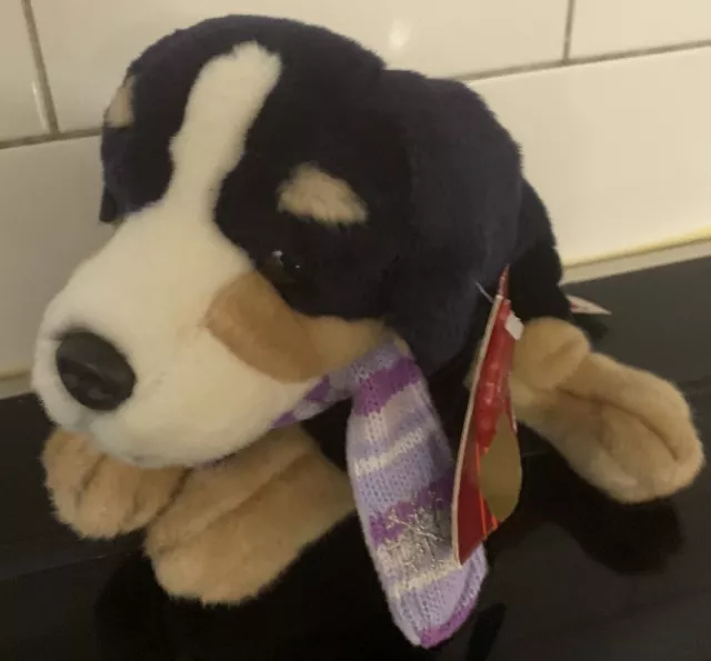 KEEL TOYS SOFT Plush Toy Cuddly Plush Benjie Black Tan White Dog