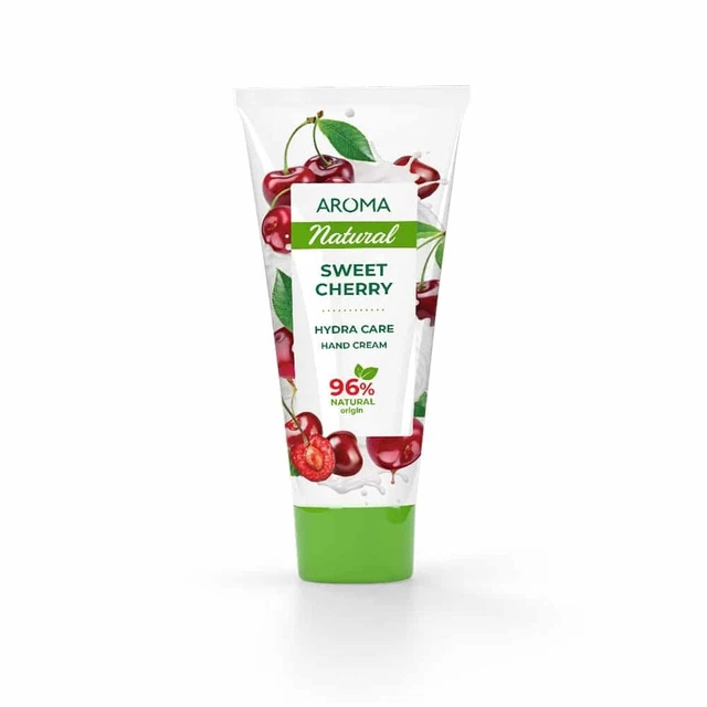 AROMA Crema de Mano Cereza Dulce Natural - Marca de Culto Bulgaria de la Era Comunista -75 ml