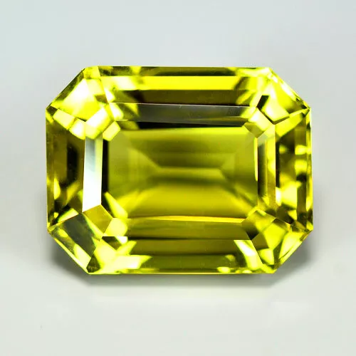 BEST IN CLASS 23.05ct NATURAL100% UNHEATED LEMON QUARTZ EMERALD CUT FACETED