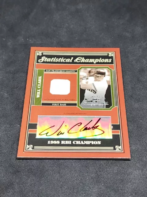 Will Clark 2004 Timeless Treasures Autograph Jersey Relic Auto Serial #/88 Will Clark 2004 Timeless Treasures Autograph Jersey Relic Auto Serial #/88