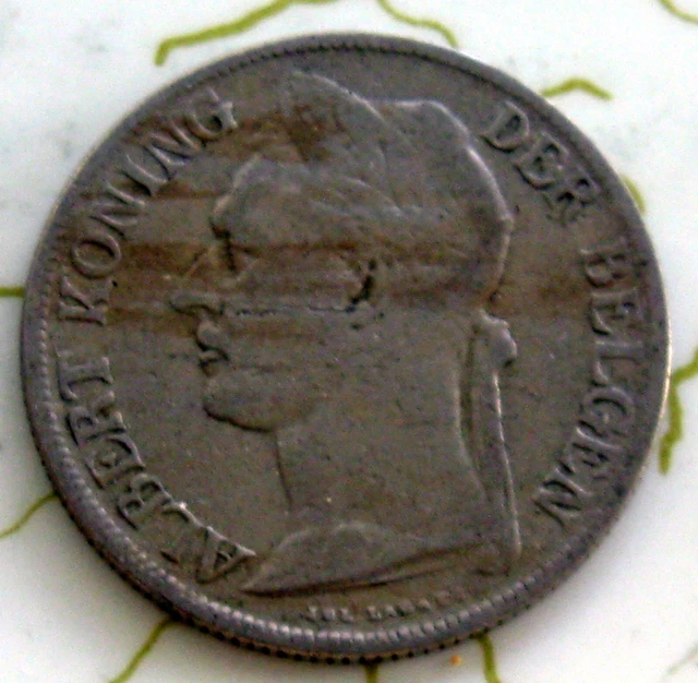 Coinbelgian Congo 1Fr 1921 Vf 175