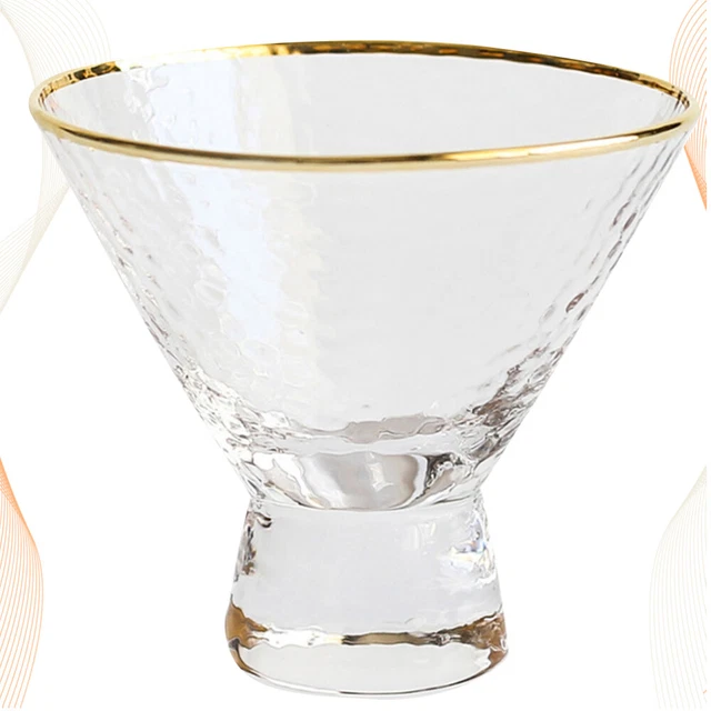 Taza de bebidas decorativa cristal vidrio tazones de frutas jugo ensalada