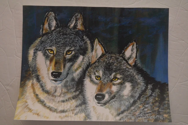 Wolves Reproduction Print (Reprint) By WW Hoffert.