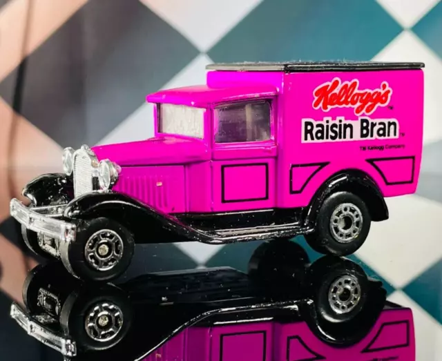 Vintage 1979 Matchbox Model A Ford Kellogg's Raisin Bran Purple Truck MINT