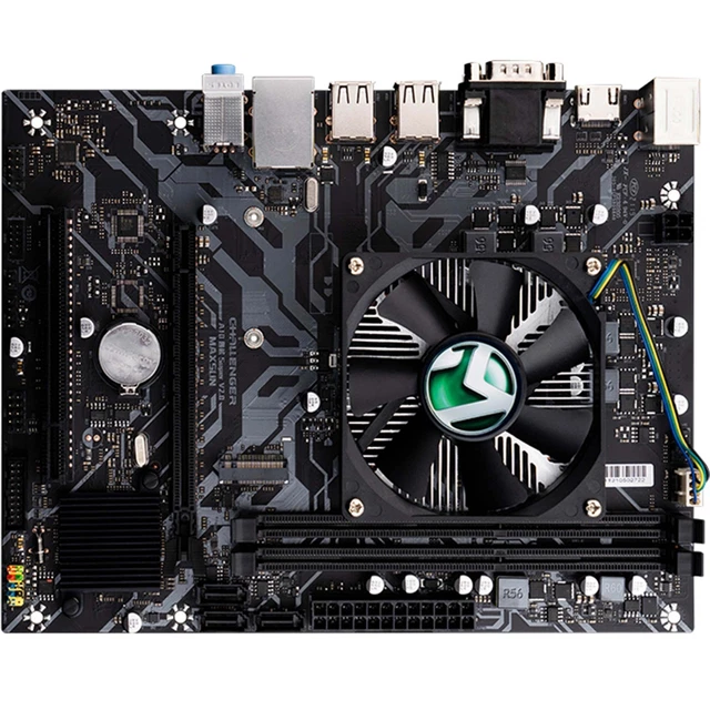 MOTHERBOARD WITH PROCESSOR And Heatsink CPU Included Quad Core Micro Motherboard with processor and heatsink cpu included quad core micro