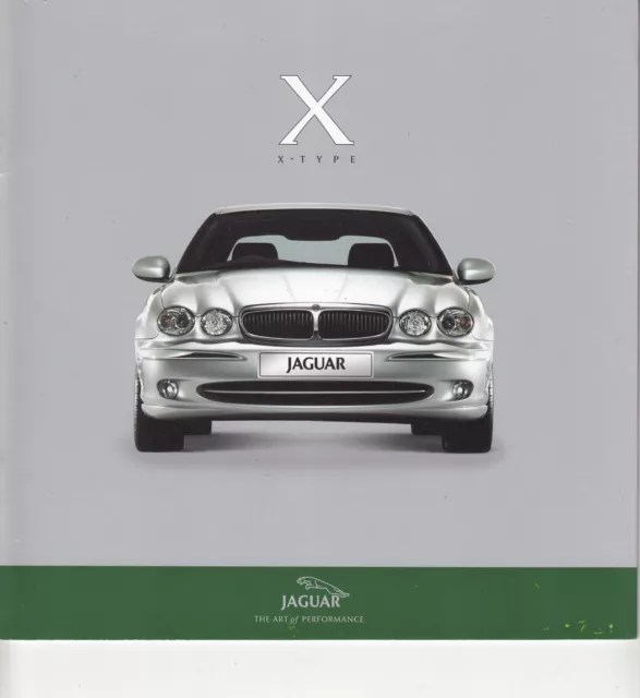2001 JAGUAR X-TYPE 14p Range Small Format Brochure